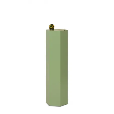 Sekskantet pidestall, farger, 30 x 100 cm