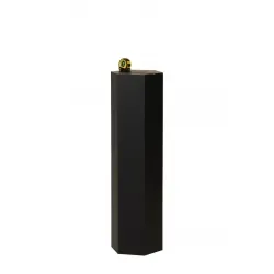Sekskantet pidestall, svart, 30 x 100 cm