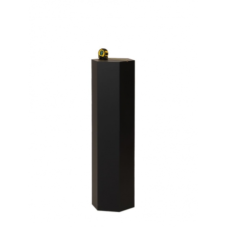 Sekskantet pidestall, svart, 30 x 100 cm
