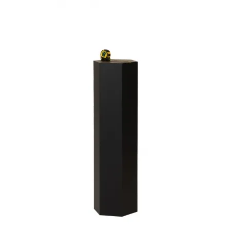 Sekskantet pidestall, svart, 30 x 100 cm
