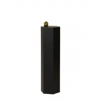 Sekskantet pidestall, svart, 30 x 100 cm