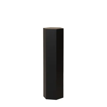 Sekskantet pidestall, svart, 30 x 100 cm