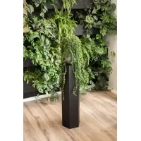 Sekskantet pidestall, svart, 40 x 100 cm