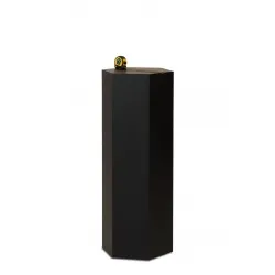 Sekskantet pidestall, svart, 40 x 100 cm