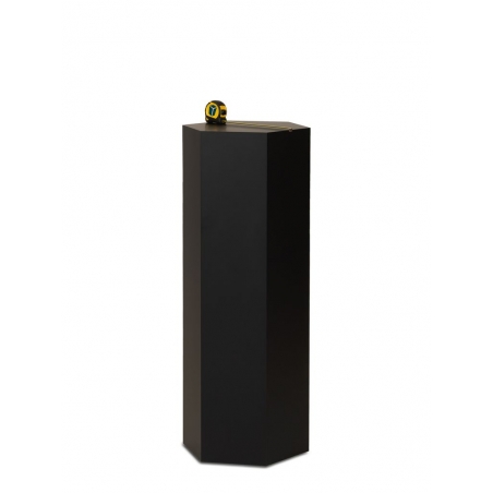 Sekskantet pidestall, svart, 40 x 100 cm