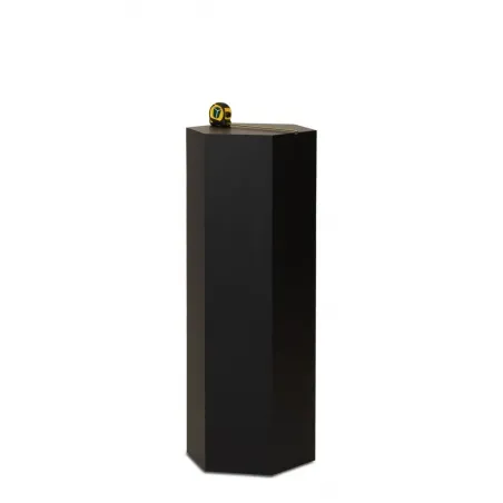 Sekskantet pidestall, svart, 40 x 100 cm