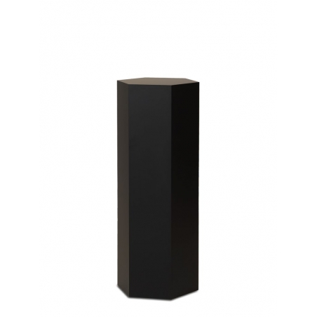 Sekskantet pidestall, svart, 40 x 100 cm
