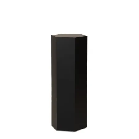 Sekskantet pidestall, svart, 40 x 100 cm