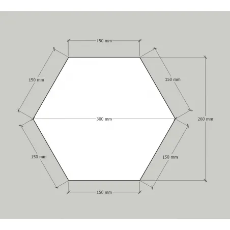 Sekskantet pidestall, svart, 30 x 100 cm