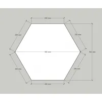 Sekskantet pidestall, svart, skreddersydd