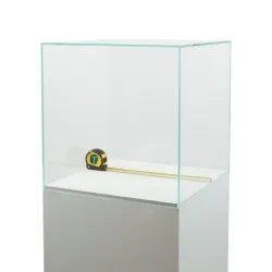 Glazen vitrinekap | glazen stolp voor op sokkel | museumvitrine