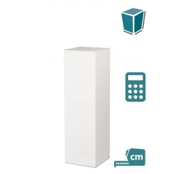 MDF wit hoogglans sokkels | zuilen wit hoogglans MDF