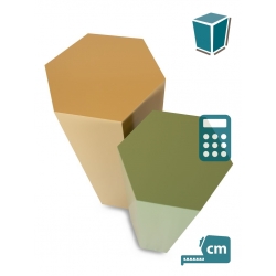 Sekskantet pidestall, farger, skreddersydd