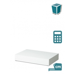 Butikkvindussokkel, hvit, skreddersydd