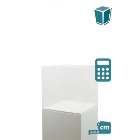 Plexiglas vitrinekap | plexiglas stolp | maquettekap op maat