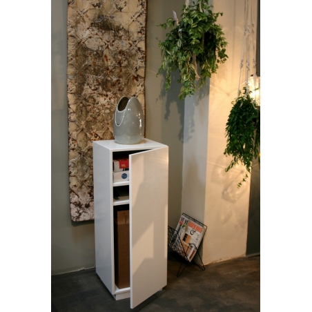 Galeriesockel MDF WeiÃŸ mit TÃ¼r 50 x 50 x 100 cm
