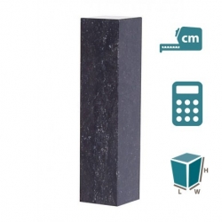 Sockel Belgischer Hartstein gebrannt, auf Gehrung (hohl), nach maÃŸ