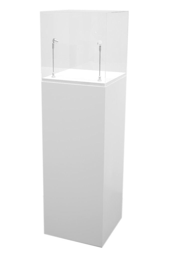 Pidestall hvitt + monter + LED